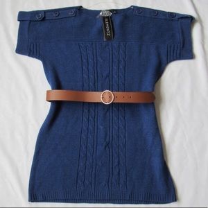 NWT Elementz Petite Cable Knit Blue Sweater